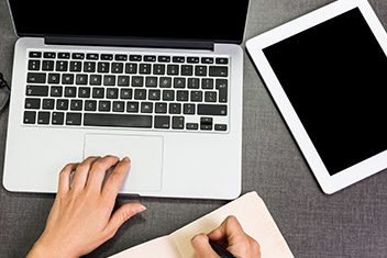 image of laptop to illustrate important resources section