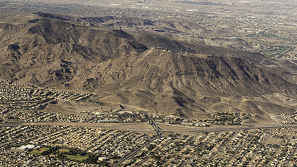 Henderson, Nevada from an aerial view.