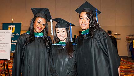 Students at commencement.