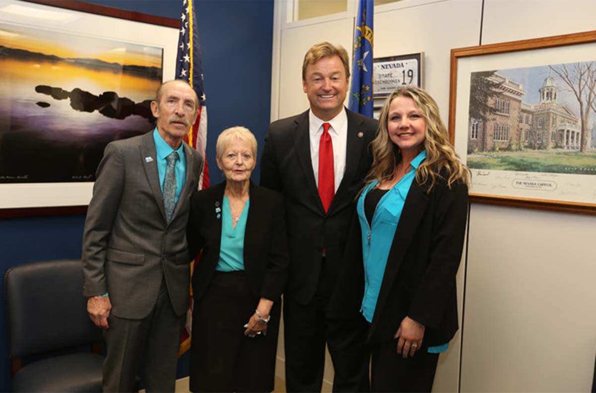 June Boyko and U.S. Sen. Dean Heller (R-NV).