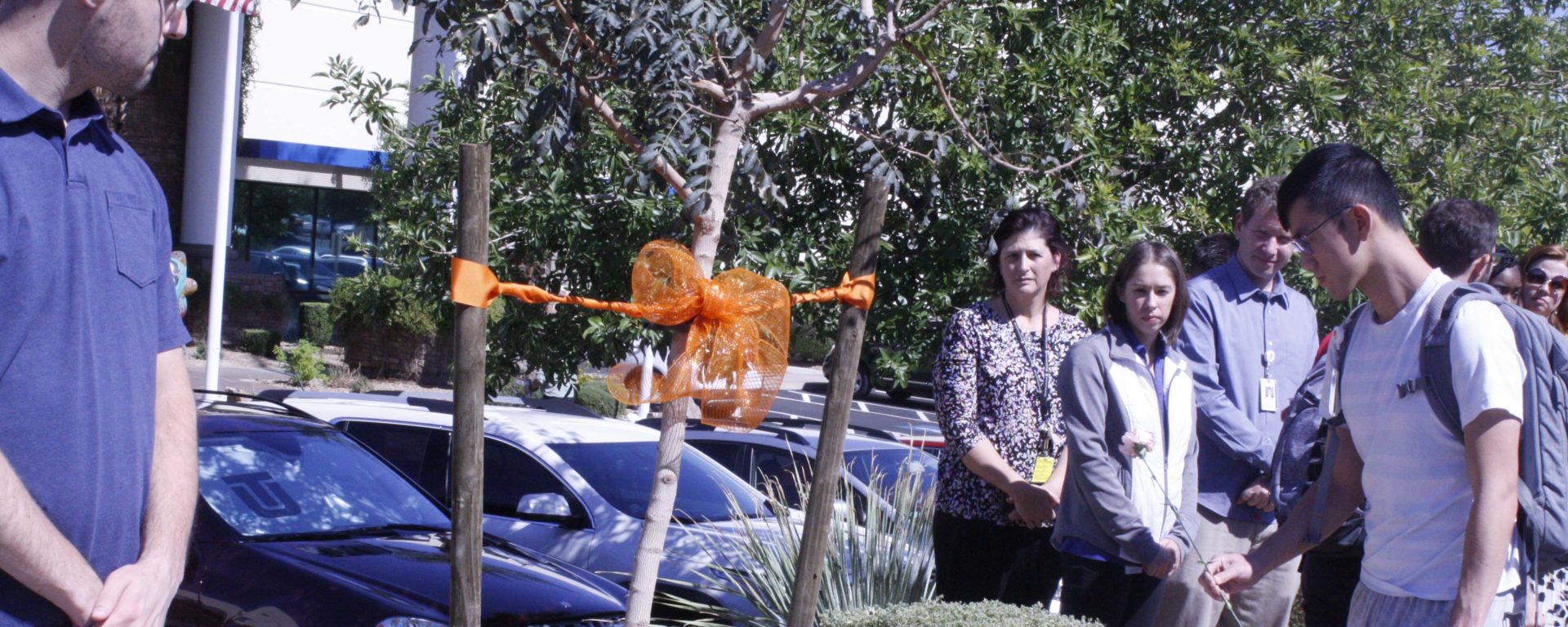 Touro University Nevada honored the victims of the Route 91 Harvest Festival shooting with a special on-campus ceremony, including a tree dedication in front of the university.